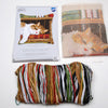 DIY Cross stitch cushion kit Cat sleeping on bookshelf