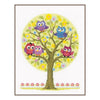 DIY Counted cross stitch kit Little owls tree 23 x 30 cm / 9.2" x 12"