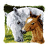 DIY Latch Hook Cushion Kit "Horse and Foal"
