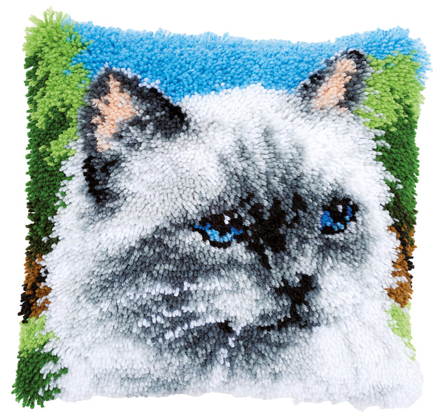 DIY Latch Hook Cushion Kit "Ragdoll"