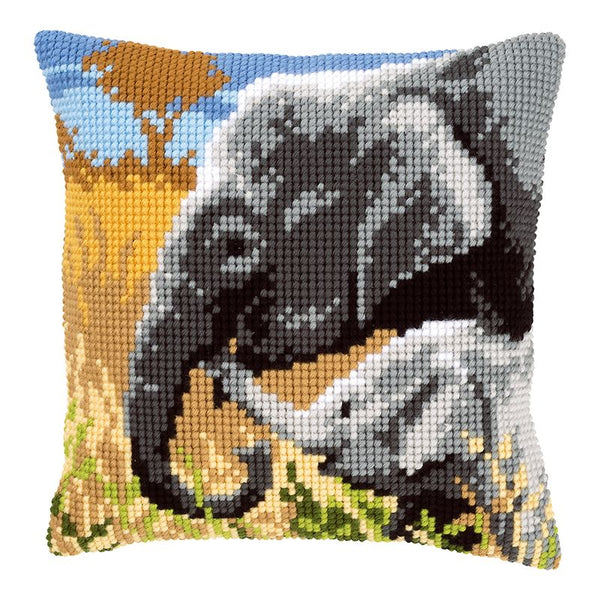 DIY Cross stitch cushion kit Elephant love