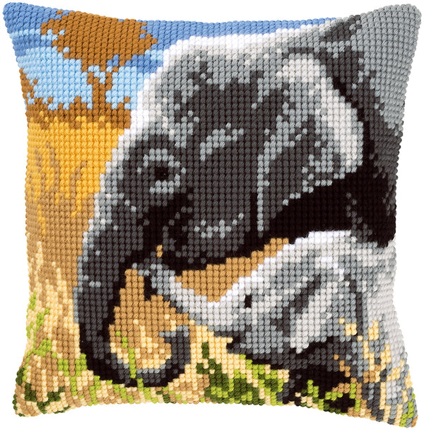 DIY Cross stitch cushion kit Elephant love