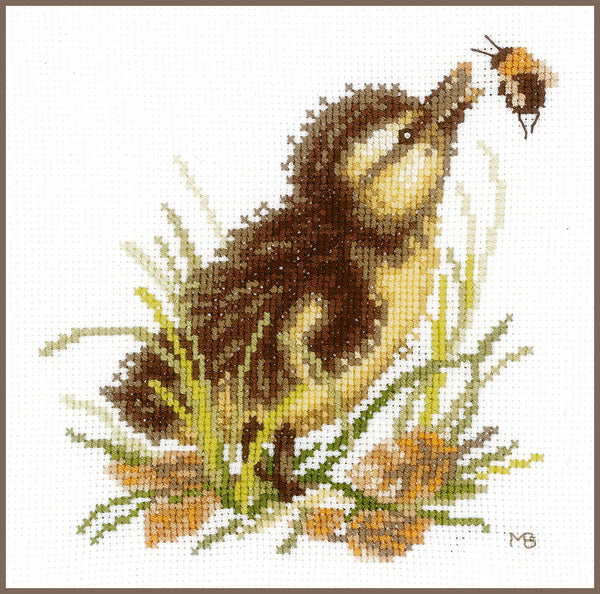 DIY Counted cross stitch kit Duckling and bumble bee