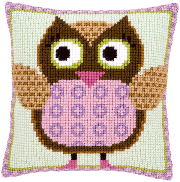 DIY Cross stitch cushion kit Miss owl