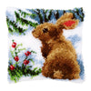 DIY Latch Hook Cushion Kit "Rabbit in the snow"