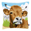 DIY Cross stitch cushion kit Cow