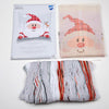 DIY Cross stitch cushion kit Santa in a plaid hat