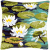 DIY Cross stitch cushion kit Water lilies