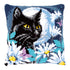 DIY Cross stitch cushion kit Cat in the night