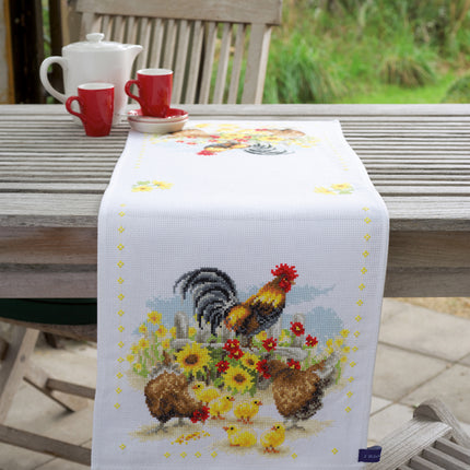 DIY Table Runner kit "Aida table runner kit Cock-a-doodle-doo"