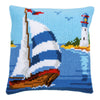 DIY Cross stitch cushion kit Sailboat