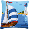 DIY Cross stitch cushion kit Sailboat