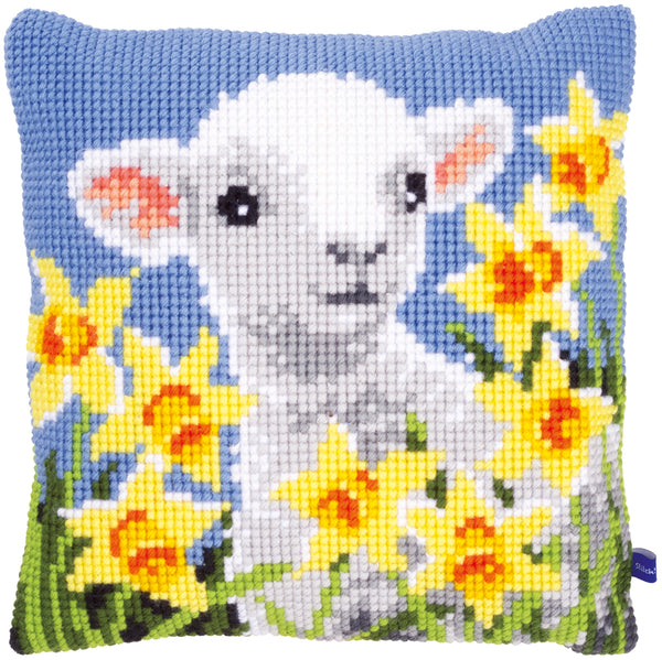 DIY Cross stitch cushion kit Lamb