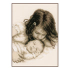 DIY Counted cross stitch kit Baby and sister 22 x 27 cm / 8.8