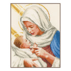 DIY Counted cross stitch kit Maria and Jesus 23 x 27 cm / 9.2