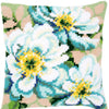 DIY Cross stitch cushion kit Japanese anemones II