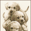 DIY Counted cross stitch kit Labrador puppies 19 x 24 cm / 7.6" x 9.6"