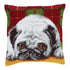 DIY Cross stitch cushion kit Pug-dog