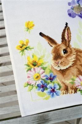 DIY Table Runner kit "PN-0149065 Vervaco Runner "Hare in Flowers""