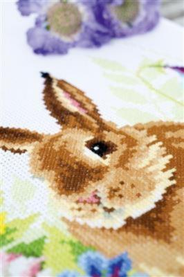 DIY Table Runner kit "PN-0149065 Vervaco Runner "Hare in Flowers""
