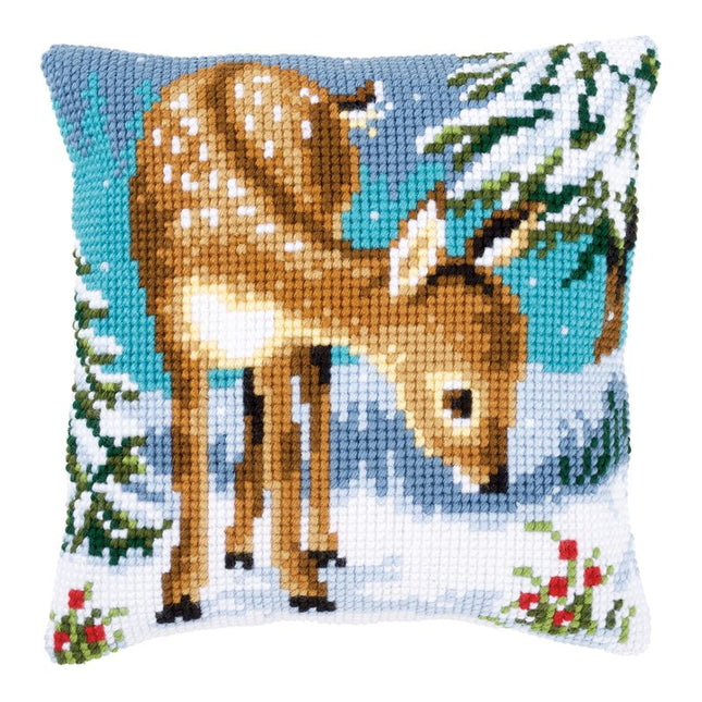 DIY Cross stitch cushion kit A little deer