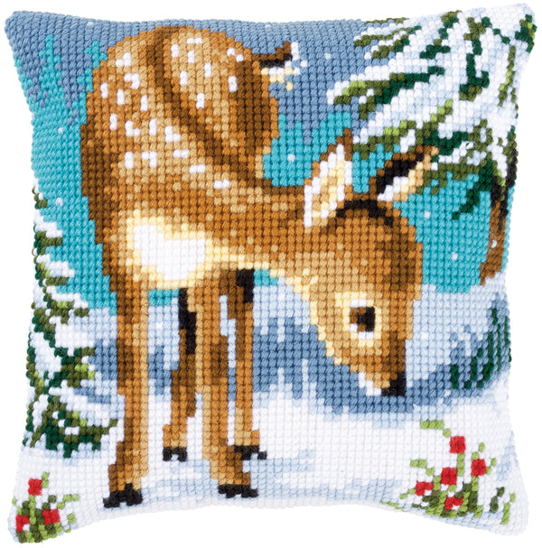 DIY Cross stitch cushion kit A little deer