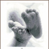 DIY Counted cross stitch kit Little baby feet 18 x 20 cm / 7.2" x 8"