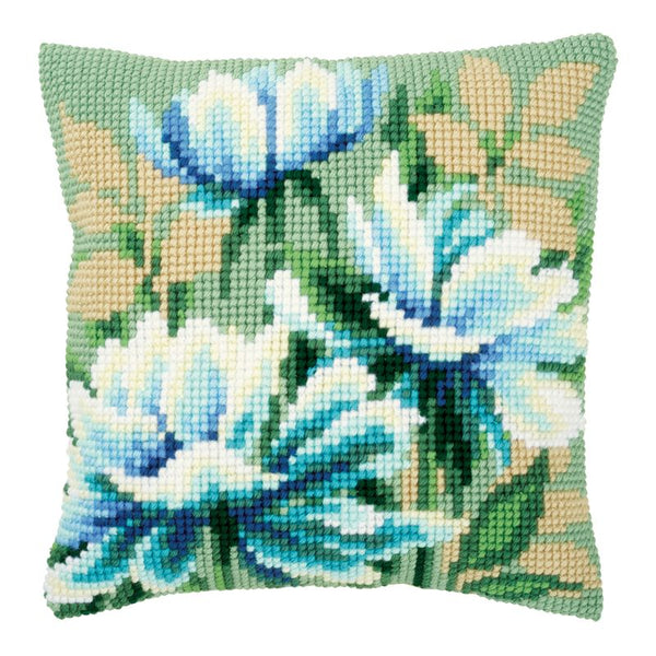 DIY Cross stitch cushion kit Japanese anemones I