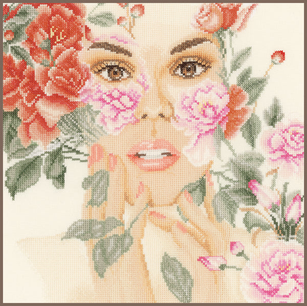 DIY Counted cross stitch kit Flower face