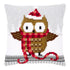 DIY Cross stitch cushion kit Owl in santa hat