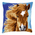 DIY Cross stitch cushion kit Brown horse