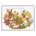 DIY Counted cross stitch kit Rabbits and chicks 29 x 22 cm / 11.6