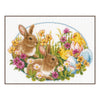 DIY Counted cross stitch kit Rabbits and chicks 29 x 22 cm / 11.6" x 8.8"