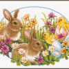 DIY Counted cross stitch kit Rabbits and chicks 29 x 22 cm / 11.6" x 8.8"