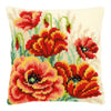 DIY Cross stitch cushion kit Poppies II