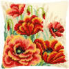 DIY Cross stitch cushion kit Poppies II