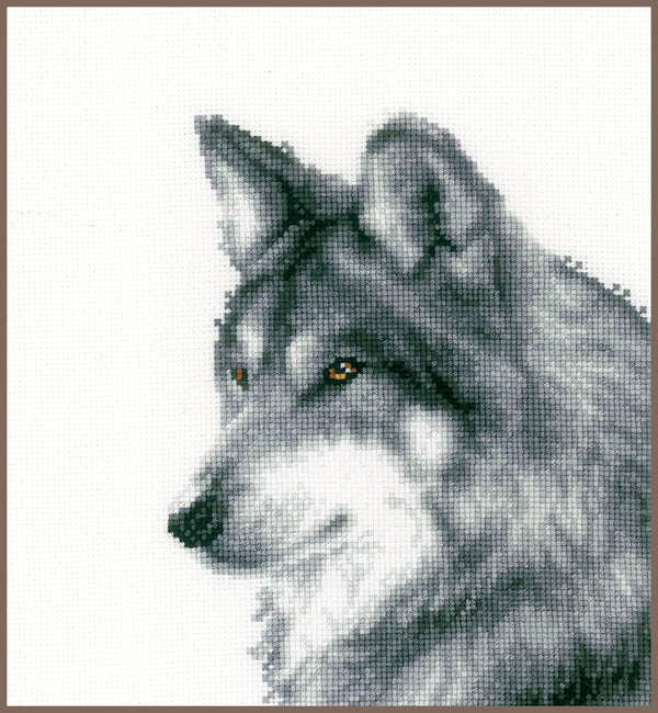 DIY Counted cross stitch kit Wolf 15 x 18 cm / 6