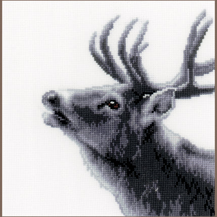 DIY Counted cross stitch kit Deer 17 x 17 cm / 6.8" x 6.8"