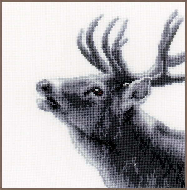 DIY Counted cross stitch kit Deer 17 x 17 cm / 6.8