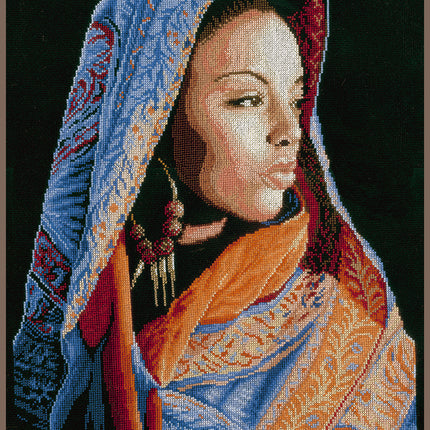 DIY Counted cross stitch kit African lady