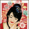 DIY Counted cross stitch kit Asian flower girl