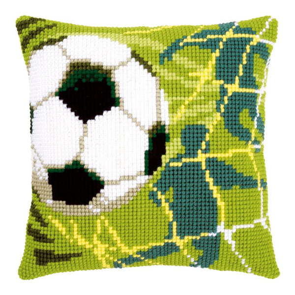 DIY Cross stitch cushion kit Football