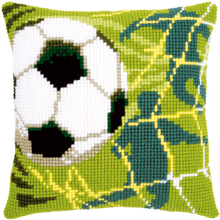 DIY Cross stitch cushion kit Football