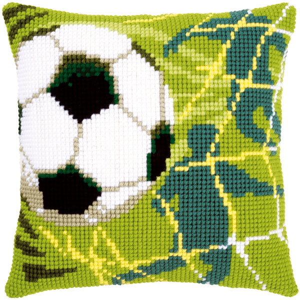 DIY Cross stitch cushion kit Football