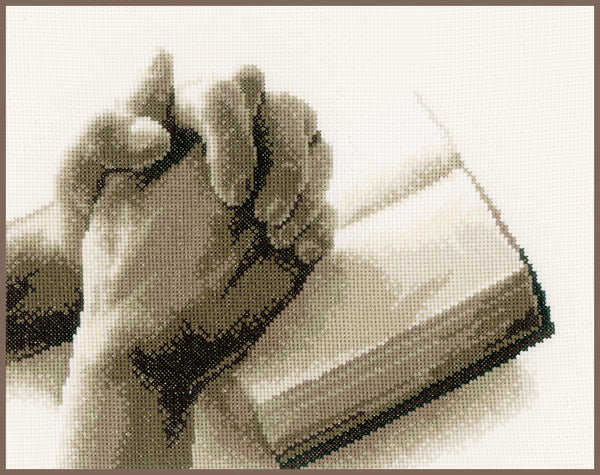 DIY Counted cross stitch kit Praying hands 27 x 22 cm / 10.8