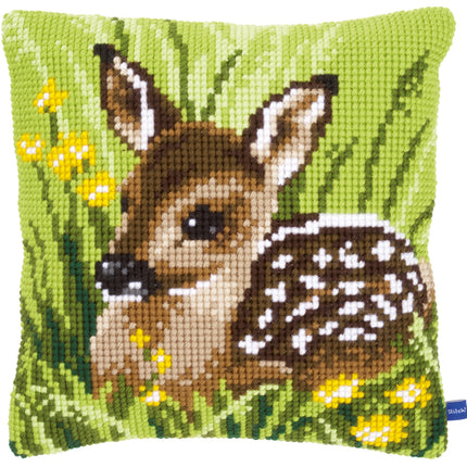 DIY Cross stitch cushion kit Little deer