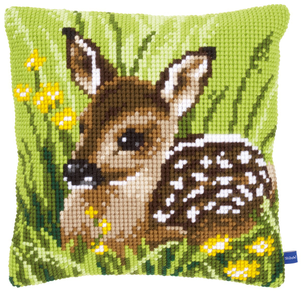 DIY Cross stitch cushion kit Little deer