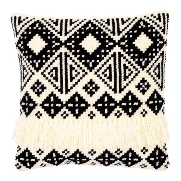 DIY Cross stitch cushion kit Ethnic print