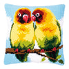 DIY Cross stitch cushion kit Lovebirds