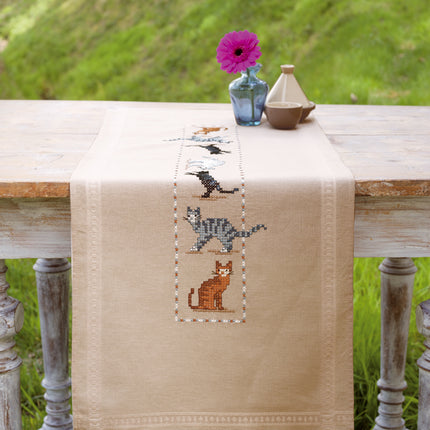 DIY Table Runner kit "Table runner kit Cats of all colours"
